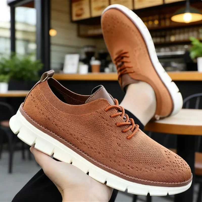 Fashion Men's Casual Shoes Breathable Minimalist Shock-Absorbing Lace-Up Walking Shoes Comfortable Casual Travel Sneakers Men — image 10