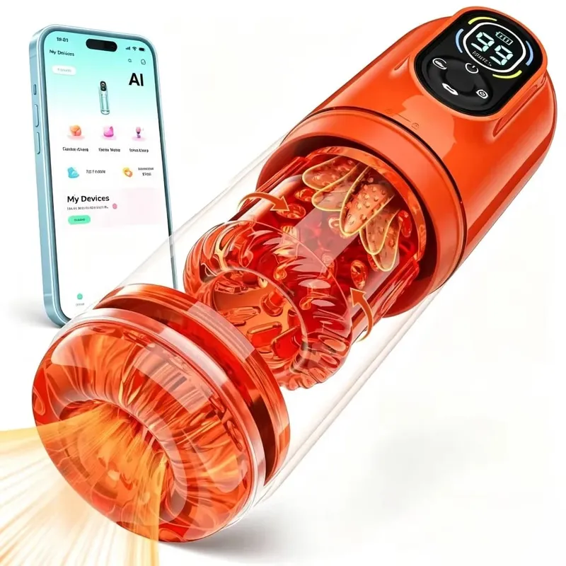 Rotação telescópica masturbador copo sucção pênis bomba bolso buceta boquete sexo brinquedos Stroker pistão mastubador automático para homem