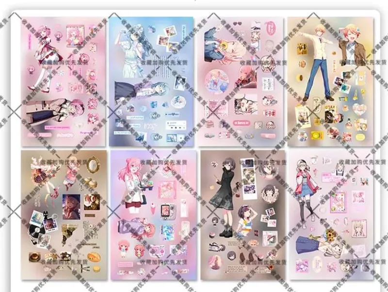Hatsune Miku -Project DIVA- Sticker Hatsune Miku Kagamine Rin/Len Anime Perifer Journal Materiale Sticker 8 ark Nye gaver — image 10