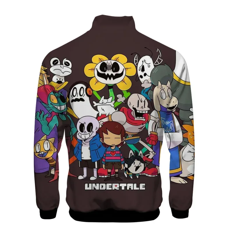 Luxo popular sans undertale 3d impressão zíper raglan jaqueta blusão meninos/meninas confortáveis gola jaquetas casacos — image 9
