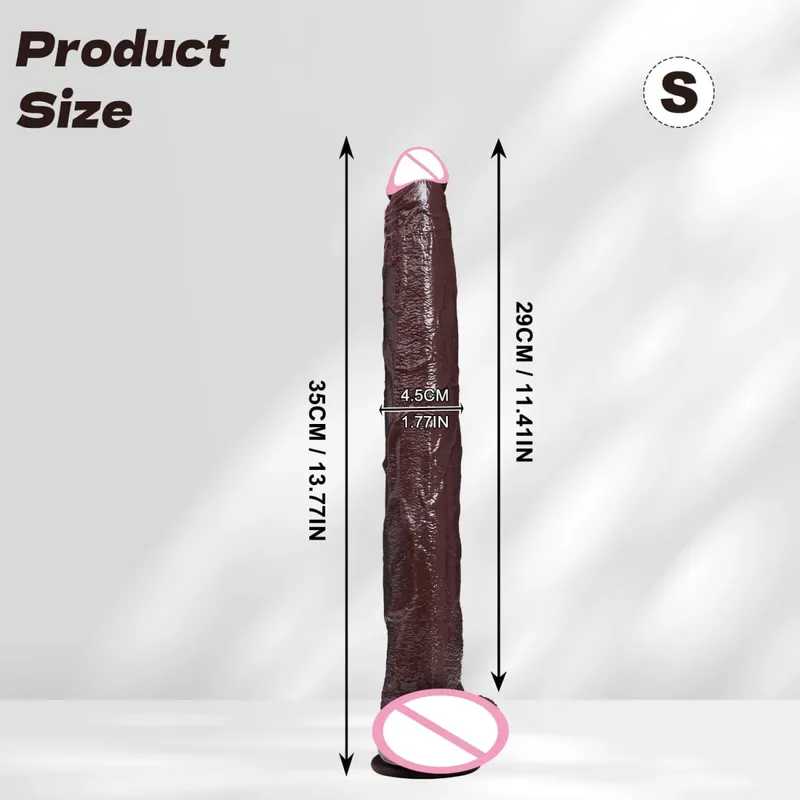 40CM Long Dildo Realistic Snake Shape Single Layer Silicone Big Penis Soft Anal Sex Toy Suction Cup Dick for Women G-spot Orgas — image 11