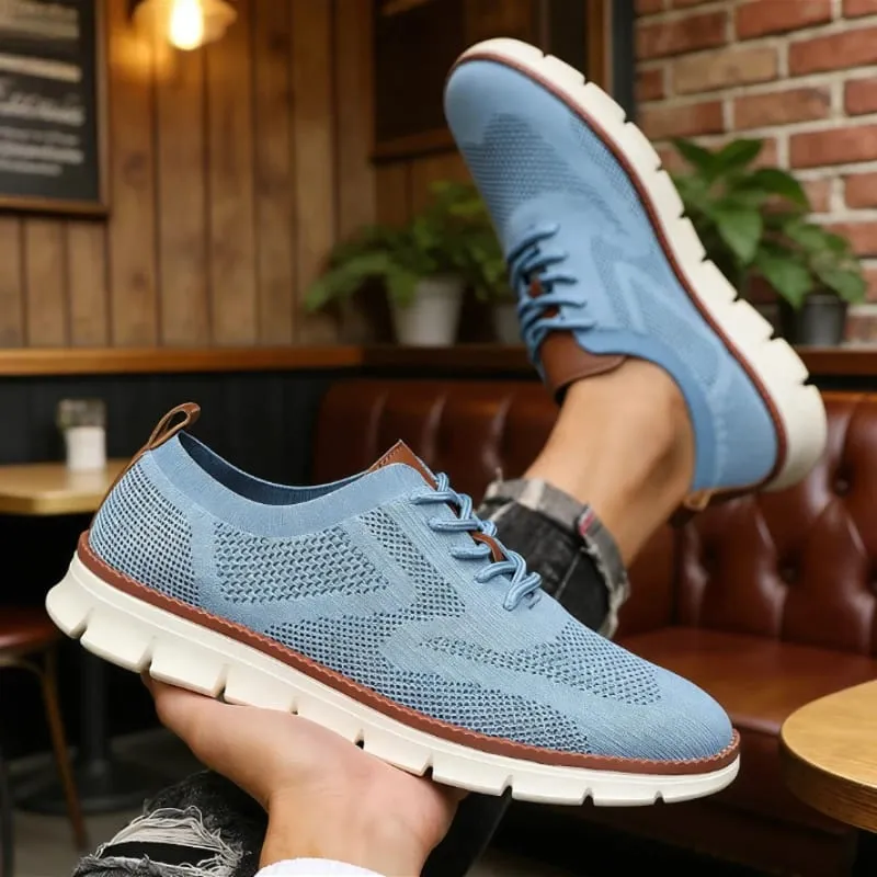Outdoor Men Causal Sneakers Lightweight Breathable Mesh Soft Sold Walking Shoes Comfortable Shock-absorbing Trendy Shoes for Men — image 12