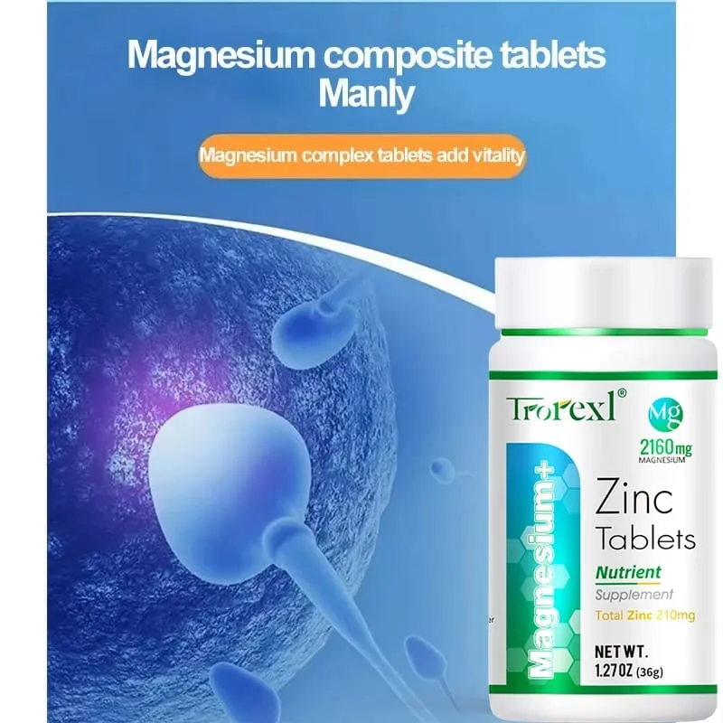 Best Magnesium Zinc Supplement 60 Tablets Increase vitality Immune Health — image 4