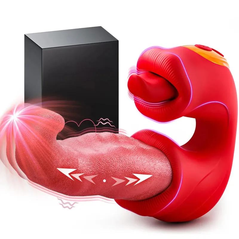 G Spot Vibrator Tongue Toy for Women Female Couples Womens Pleasure 10 Thrusting 10 Licking Vibration Modes Clitoral Stimulation
