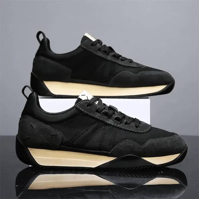 British Men's Spring/Autumn Chunky Sneakers High-Quality Breathable Canvas Casual Shoes Designer Comfy for Outdoor Walking Shoes — image 8
