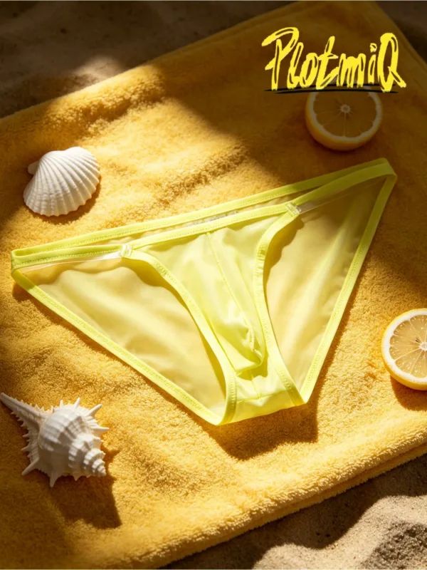 1PCS Mens Thin Mesh Thong See Through Breathable Summer Style U Pouch Male Brief Underwear — image 14