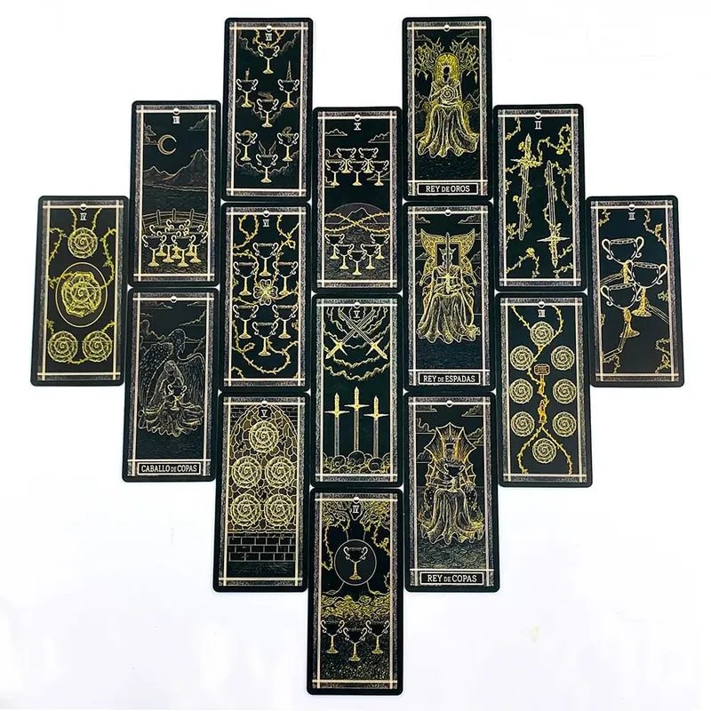Spanish Tarot Deck 78pcs Cards Predictive Divination Board Game Family Gathering Cards Game Meditation Travel & Gift Giving — image 5