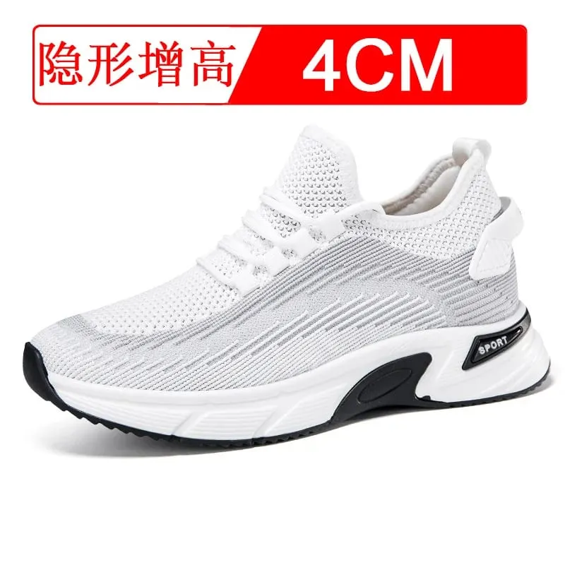 Elevator Shoes Invisible Heightening 8cm. Breathable Mesh Fabric Sports Shoes Heightening Inside for Men's Shoes Size 6cm — image 13