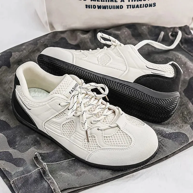 New Sneakers for Men's Outdoor Fabric Footwear Fashion New Man Breathable Anti Slip Mesh Walking Flat Sole Tennis Athletic Shoes — image 4