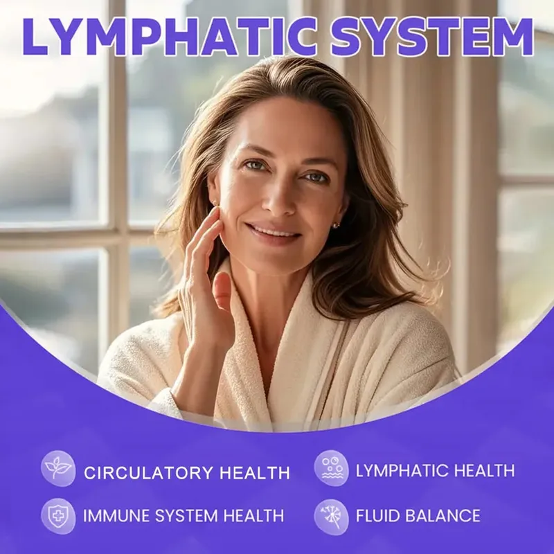 Natural Lymphatic Health Capsules Detox Cleanse Reduce Puffiness Water Retention Support Thyroid Health & Immune Defense — image 5