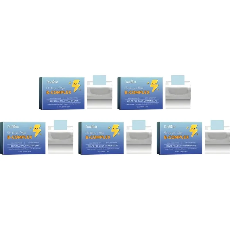 Docteat B-Complex Oral Dissolving Strips Supports Energy Metabolism and Nerve Health Helps Fill Daily Vitamin Gaps 7 Strips — image 9