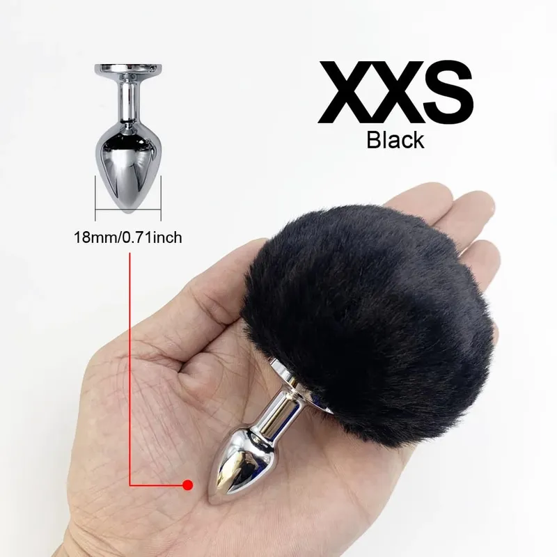 5 Colors 5 Sizes Stainless Steel Rabbit Tail Butt Anal Plug Sex Toy Adult Women Male Sexy Couple Toys Adults Fun Gay Dildo Gifts