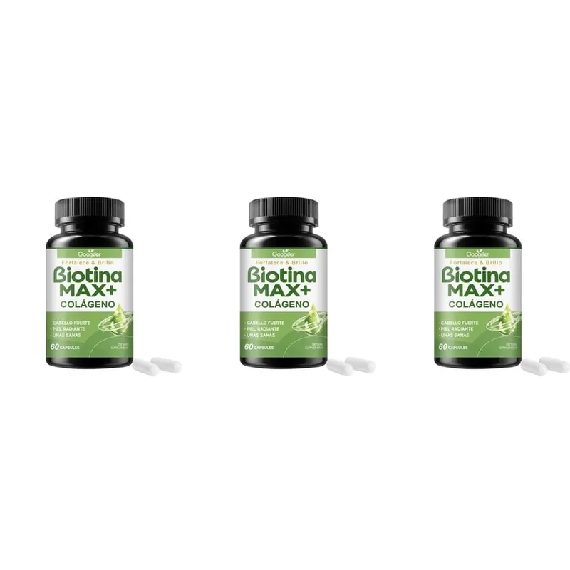 Googeer Biotin Collagen Capsules for Hair Skin and Nail Support with Zinc Selenium and Hydrolyzed Keratin Extract 60 Capsules