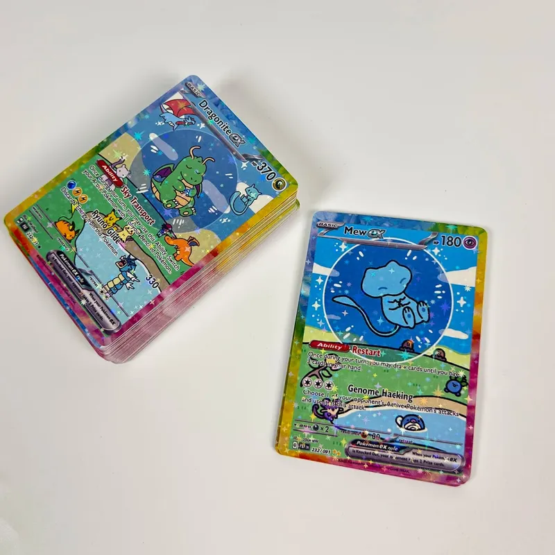 Shiny 55Pcs Cute DIY Card Proxy Pokemon My bubble friends Holographic Anime Version Classical Collection Cards Eevee Charizard — image 5