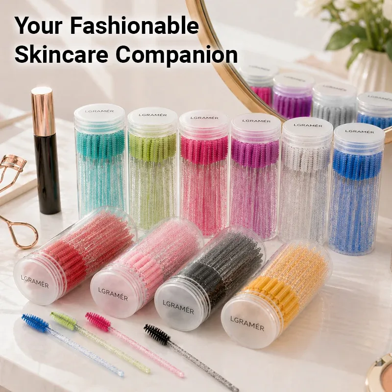 50/100 pcs Eyelash Extension Brush Disposable Eye Lashes Make Up Brushes Mascara Wand Applicator Multiple Colors Makeup Tools — image 2