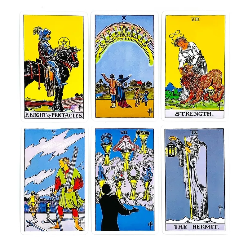 12*7CM Classic Tarot Deck A 78 Tarot Cards with Guidebook English Version Divination Board Games Cards Game for Beginners — image 4