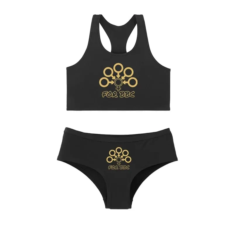 One Set Sexy Lingerie Set For Women Comfortable Round Neck Cami Tops Set Sexy Cute Cotton Tank Tops Set Women's Underwear Set