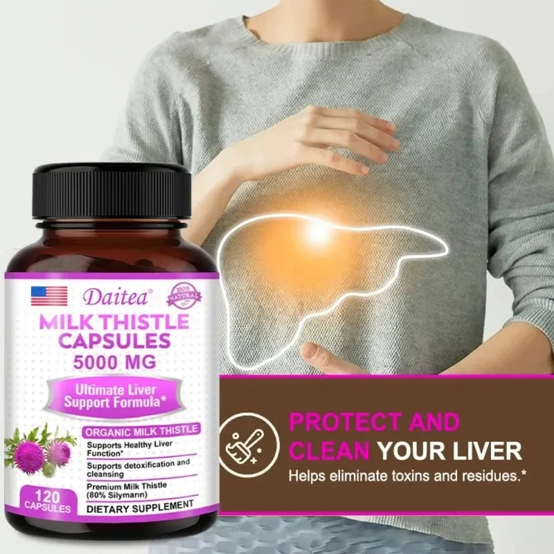 Milk Thistle with Dandelion Root - Antioxidant Liver & Kidney Health Support Supplement - Vegan Non-GMO Gluten Free — image 5