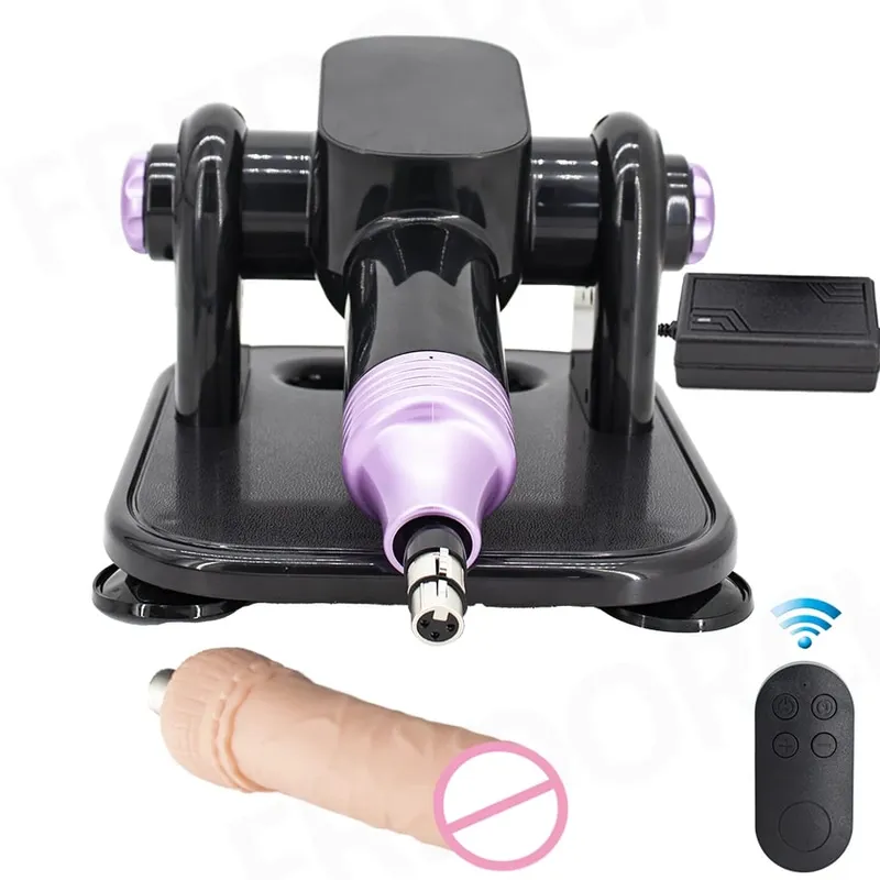 120W Sex Machine Strong Power Turbo Gear Onani Love Machine V-U-Lock Vibrator Sex Machine med Dildo — image 9