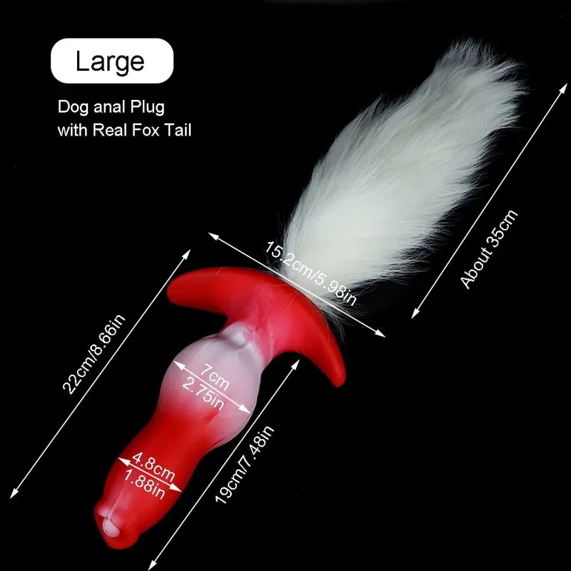 Anal Plug na may Tail BDSM Adult Sex Game Cosplay 18+ Anal Dildo para sa Babae Mga Lalaki Silicone Soft Butt Plug Gay Sex Toys para sa Party BDSM — image 24