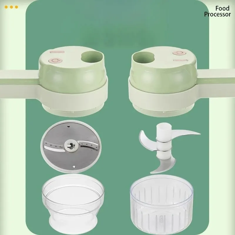 Electric Vegetable Chopper Multifunctional Garlic Ginger Onion Cutter For Home Kitchen Food Slicer And Dicer — image 2