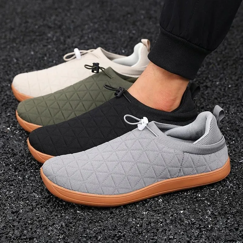 Minimalist Grey Sports Shoes with Slip in Shoe Soles - Men Women Elastic Thick Sole Comfortable Shoe Suitable for Daily Walking — image 4