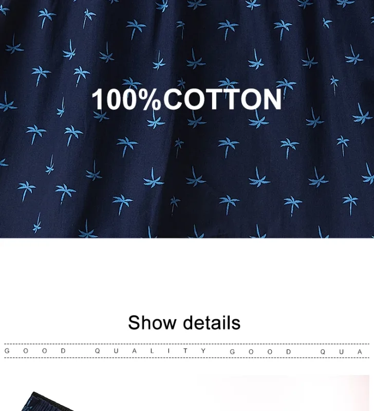 Men's Cotton Boxer Shorts, Printed Pattern na Panlalaking Underwear, College Style Shorts, Summer Breathable at Kumportableng Kasuotang Pang-laswang — image 10