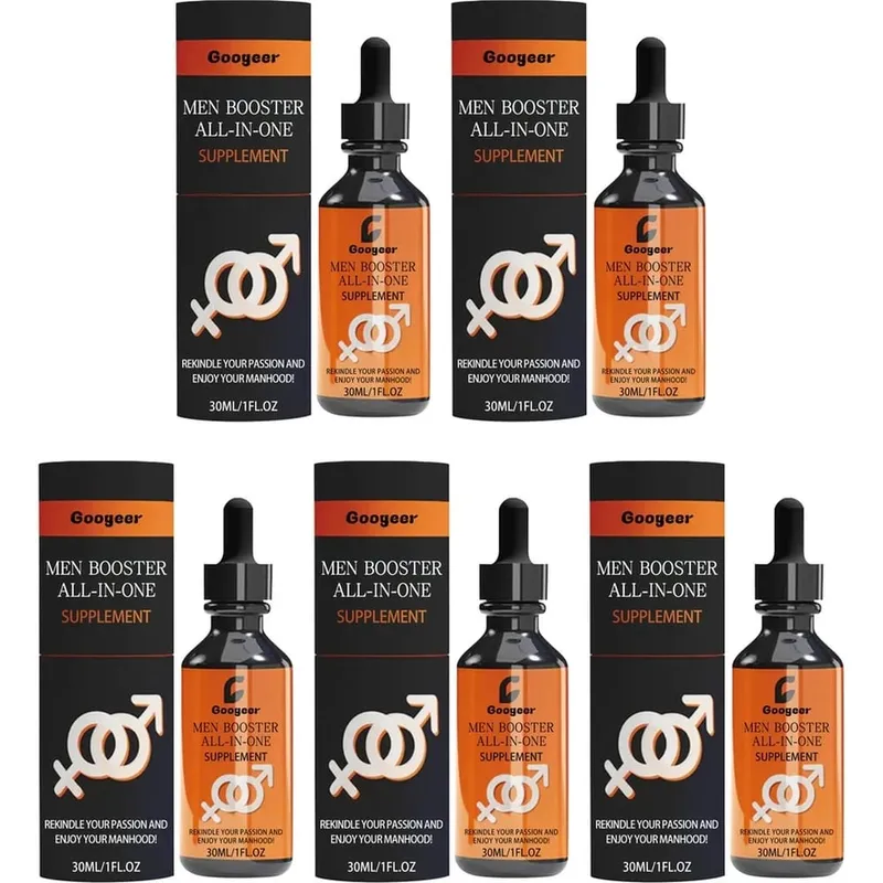 Googeer Men Booster All-in-One Supplement Drops with Maca Root Extract and Kudzu Root Extract for Energy Relaxation 30 ML