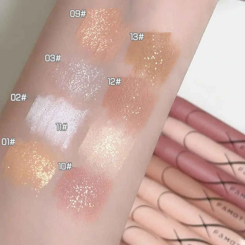 Pearl Lying Silkworm Highlighter Eye Shadow Pen Matte Glitter Eyeshadow Stick White Pearlescent Brightening Eyeliner Cosmetic — image 4