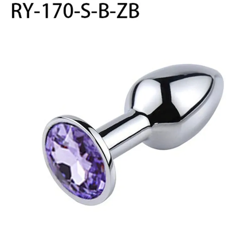Plugue anal de metal para ânus de cristal, base de joias para jogador iniciante para jogador sênior, 5 tamanhos sm, massagem ponto g, brinquedos sexuais bdsm, 1 peça — image 7