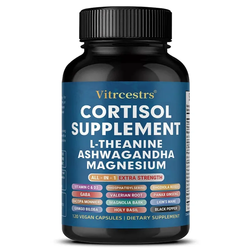 Cortisol Support Supplement - Magnesium Supports Stress Relief Calm Mood Relaxation Restful Sleep Focus & Adrenal Health — image 9