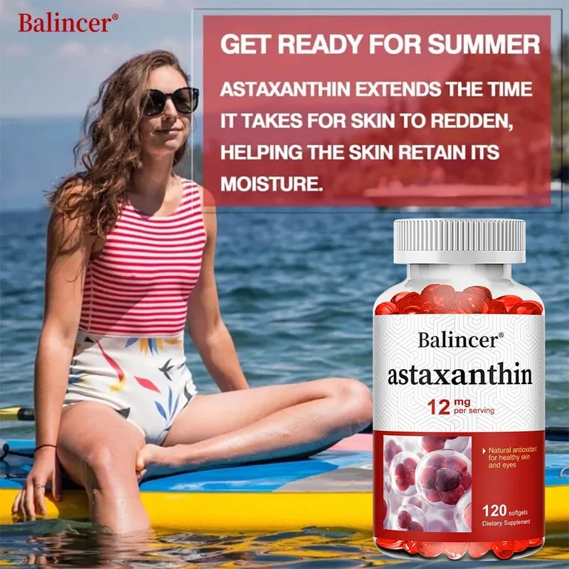 Astaxanthin 12mg - Supports Eye Health Joint Health Internal Circulation Skin Health Boosts Immunity Improves Digestion — image 5