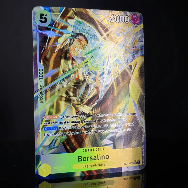 One Piece TCG OPCG English EB04-058-Borsalino SR Play Set 5 Cost Yellow Borsalino Textured Foil Card Anime Collectible Cards — image 4