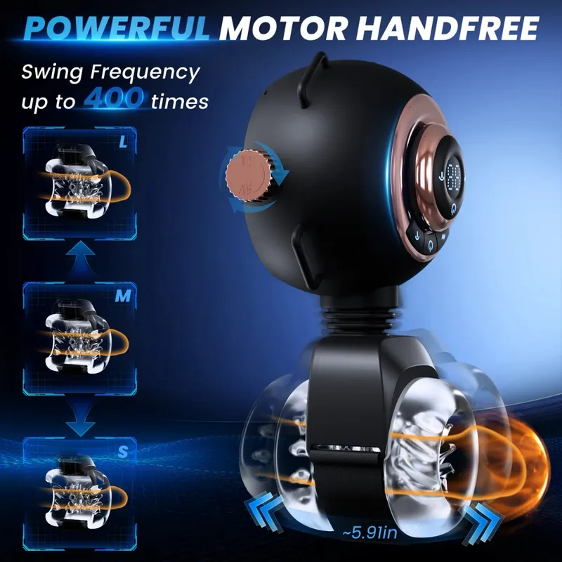 Wearable Automatic Male Masturbator with Removable Belts LCD Adjustable Males Adults Sex Toys Penis Masturbation Stroker for Men — image 2