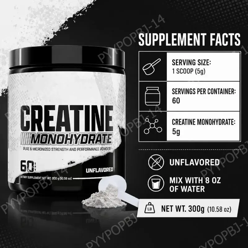 Creatine Monohydrate Powder 5g Per Serving Supports Strength Muscle Recovery Unflavored 60 Servings 300g — image 4