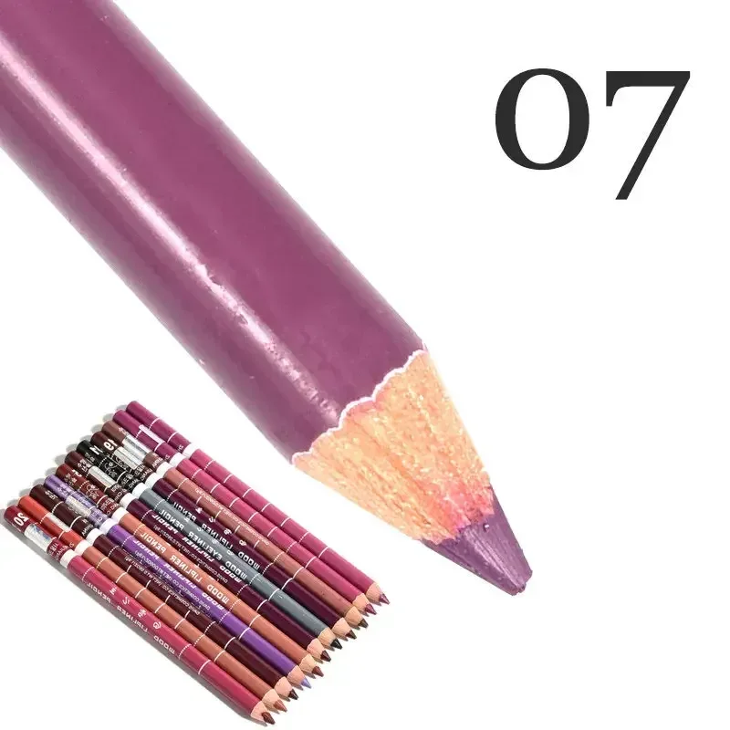 Delineador labial antiincrustante profissional, 28 cores, caneta de batom profissional, à prova d'água, lápis de contorno labial, maquiagem duradoura, delineador cremoso