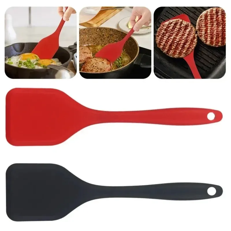 Small 20.5cm Silicone Cooking Leakage Spatula Dense Shovel Fried FishOmelette Shovel Non-stick Spatula Kitchen Cooking Tools — image 10