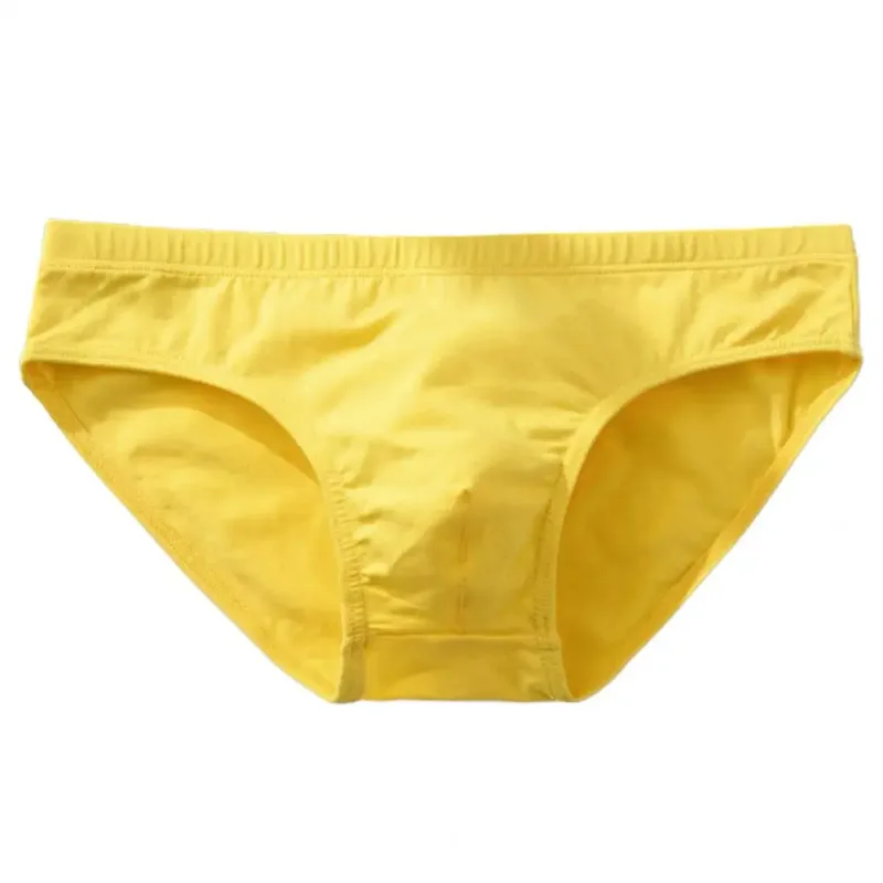 Cotton Briefs Adult Man Briefs Stretchy Breathable Solid Color Male Underwear Low Waist Cotton Underpants Plus Size Men Cotto — image 14