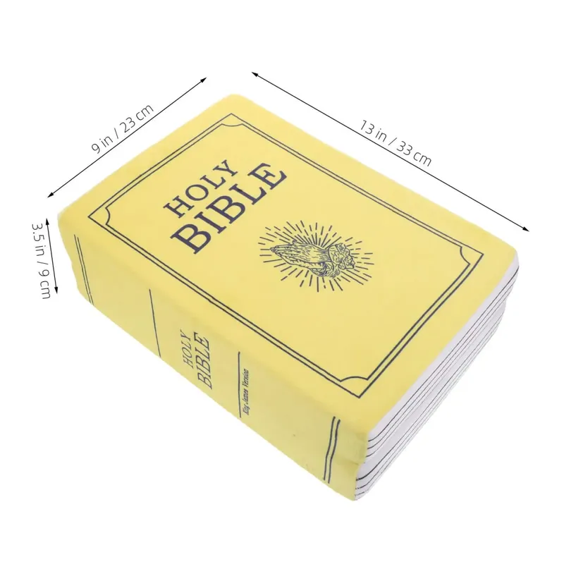 Bible Pillow Soft Cushion Book Shape Decorative Throw Pillow for Sofa Chair Bed Christian Home Bedroom Couch Accent — image 5