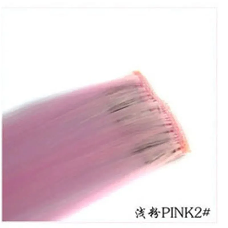 1Pc Ombre Color Clip In Hair Extension Heat Resistant Synthetic Hair Piece Colored Braids Hair Extensions Women Party Cosplay