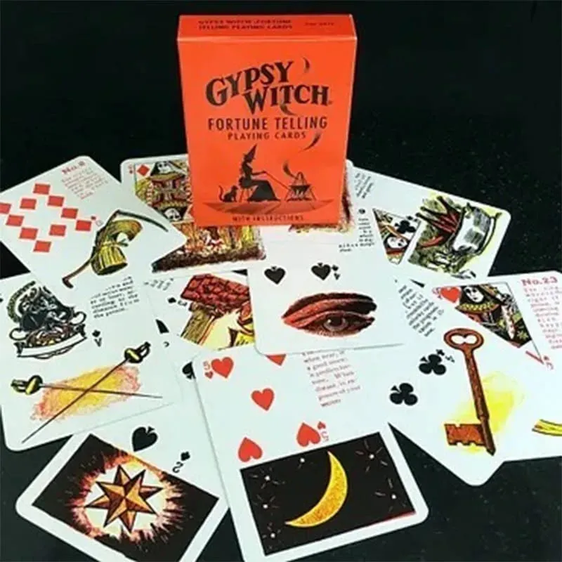 Carte della fortuna della strega zingara Carte dei tarocchi del mazzo Lenormand per principianti Gioco di carte Oracle Gioco da tavolo Giocattolo