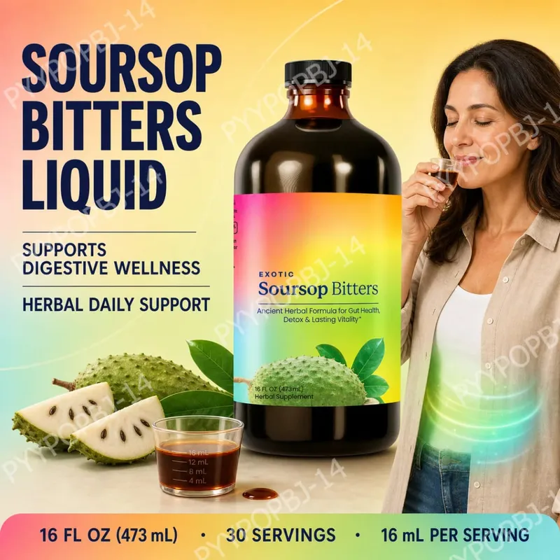 Exotic Soursop Bitters Herbal Wellness Supplement Plant Based Formula 16 Fl Oz (473ml) — image 1