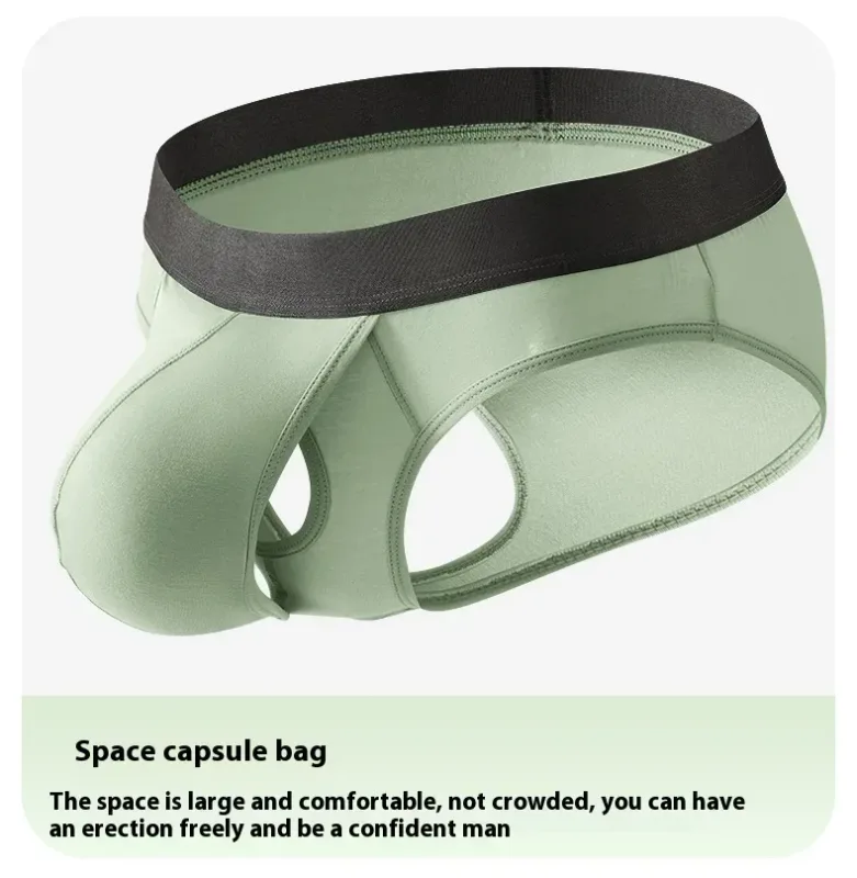 Men's Modal Briefs, Dual Separate Pouch Design, Ultra Thin Breathable High Stretch Underwear, Daily Comfort Wear — image 7