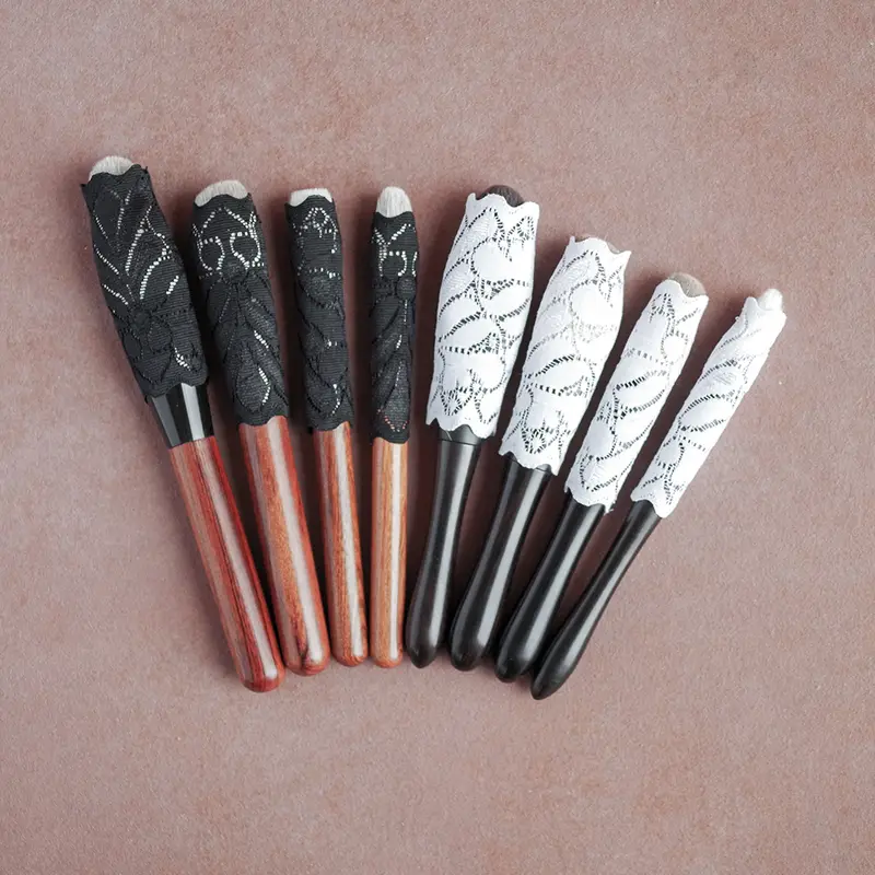 Handmade Makeup Brush Protective Sleeve 10pcs Resilient Lace Make Up Brush Netting Guard Make Up Brushes Protective Sleeve — image 1