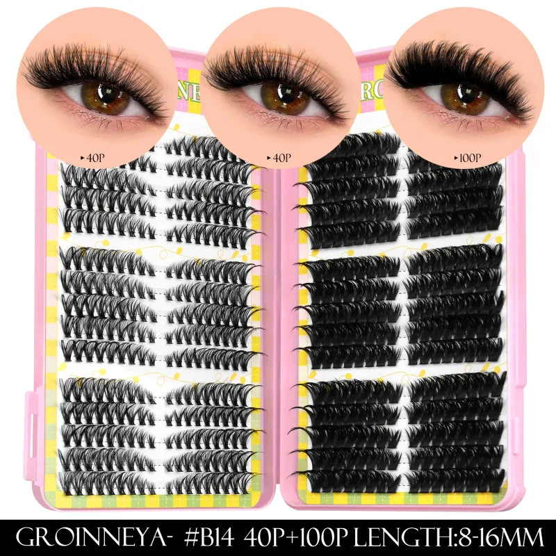 Lash Clusters 540pcs 60D+100D Eyelashes Extensions 2style Mixed Lash Book Fluffy Cat Eye Eyelashes False Lashes Makeup — image 19