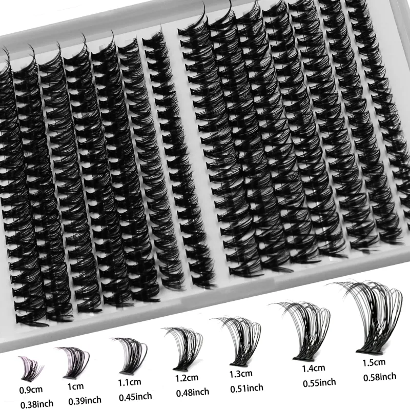 280pcs 30D 40D Individual Lashes Wispy Cluster Reusable False Eyelashes DIY Lash Extension 9-15mm Mix Length for Eye Makeup — image 4