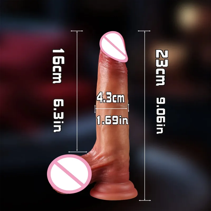 Skin Sliding Foreskin Dildo na may Real Testicles strapon Makatotohanang Dildos para sa Babae Mga Lalaki Lesbian Anal Dick Pang-adultong Sex Toys Penis 18 — image 6