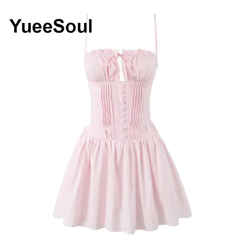 Pink Women's Dress Elegant Evening Birthday Party Female Dresses 2026 Summer New Sweet Cute Y2K Casual High Street Lolita Dress — image 6
