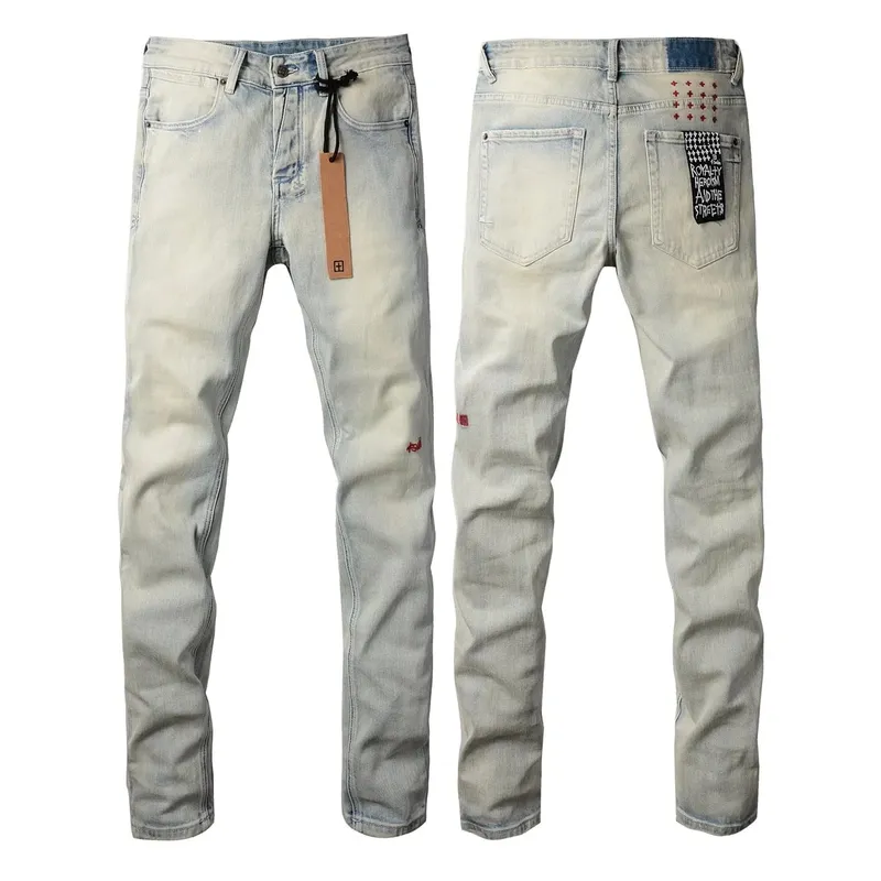2026 New Arriva Men's Premium White Skinny Jeans Clean Fit Denim Pants High Street Fashion Trousers