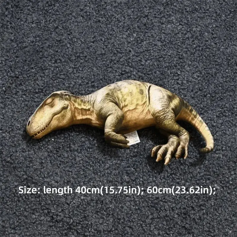 3D Design Dinosaur Pillow Lifelike Dinosaur Cotton Filling Cushion Kawaii Style Funny Shape Home Throw Pillow Gift Giving — image 7